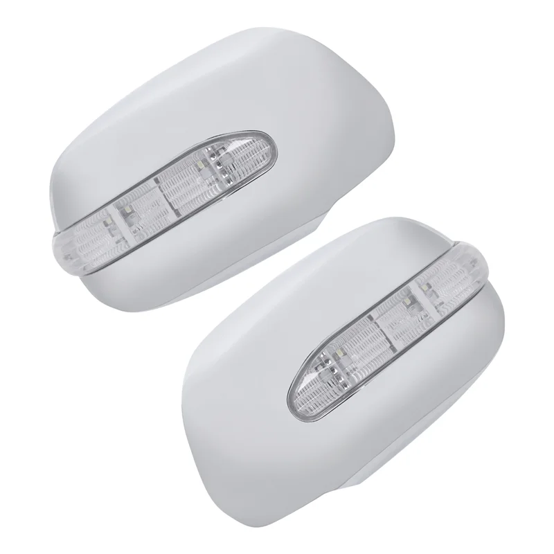 

L37A-For Toyota Hilux Vigo 2005-2011 Silver Chrome Rearview Side Door Mirror Cover Cap With LED Turn Signal Light Lamp