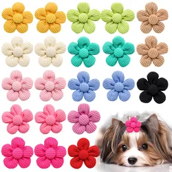 50PCS Dog Hair Bows Fashion Cute Bows For Dogs Cotton Pet Dog Hair Accessories Pet Dog Grooming Bows Dogs Accessories