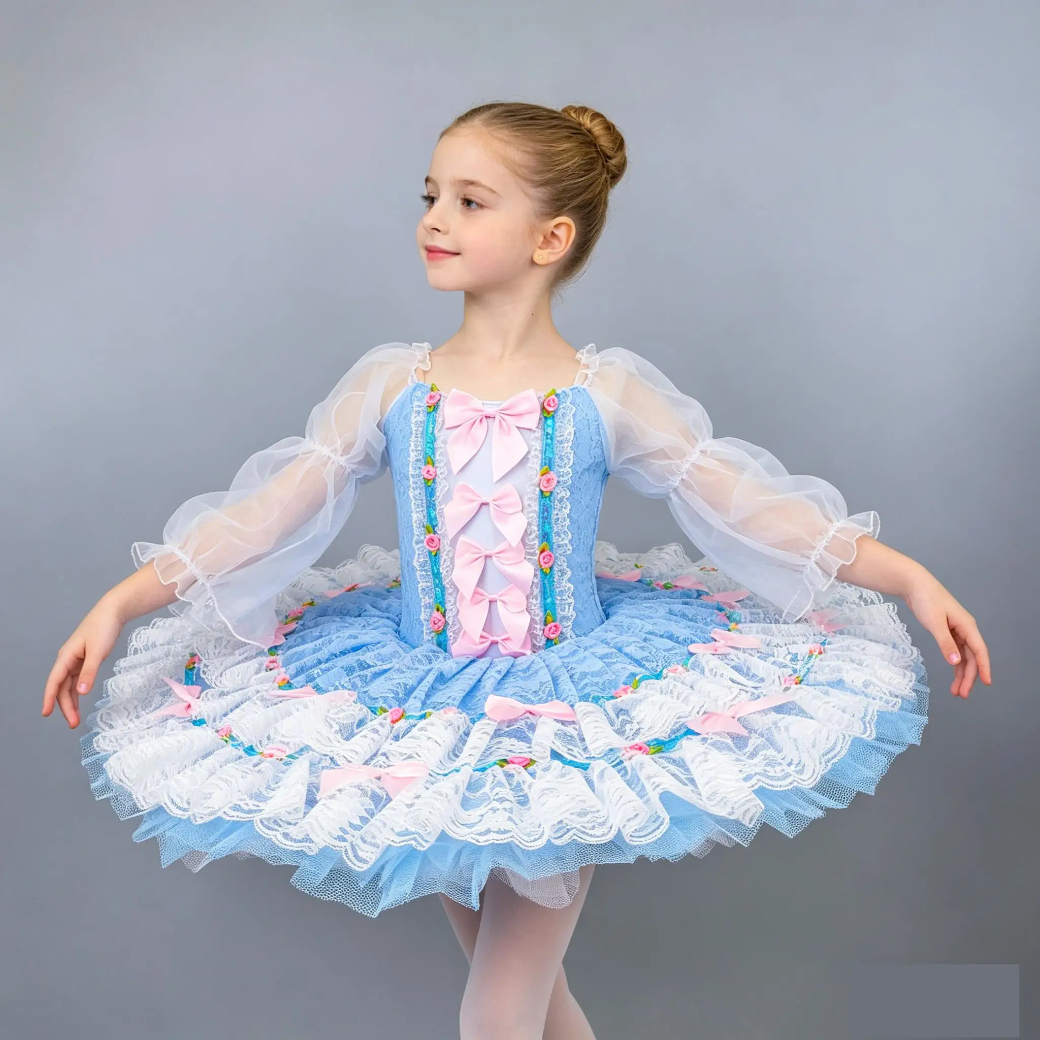 robe-de-tutu-de-ballet-a-manches-longues-en-dentelle-bleue-pour-filles-costume-de-ballerine-rose-a-nœud-floral-pour-enfants-robe-de-scene-pour-spectacle-ou-fete