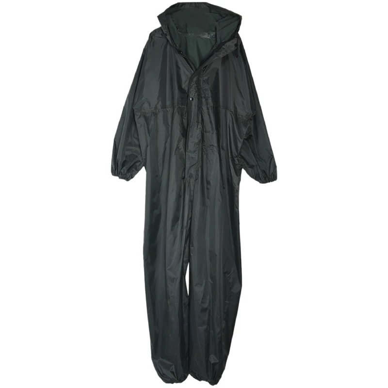 Fashion Motorcycle Raincoat /Conjoined Raincoat/Overalls Men and Women Fission Rain Suit Rain Coat SizeXXXL Colour ArmyGreen view 6