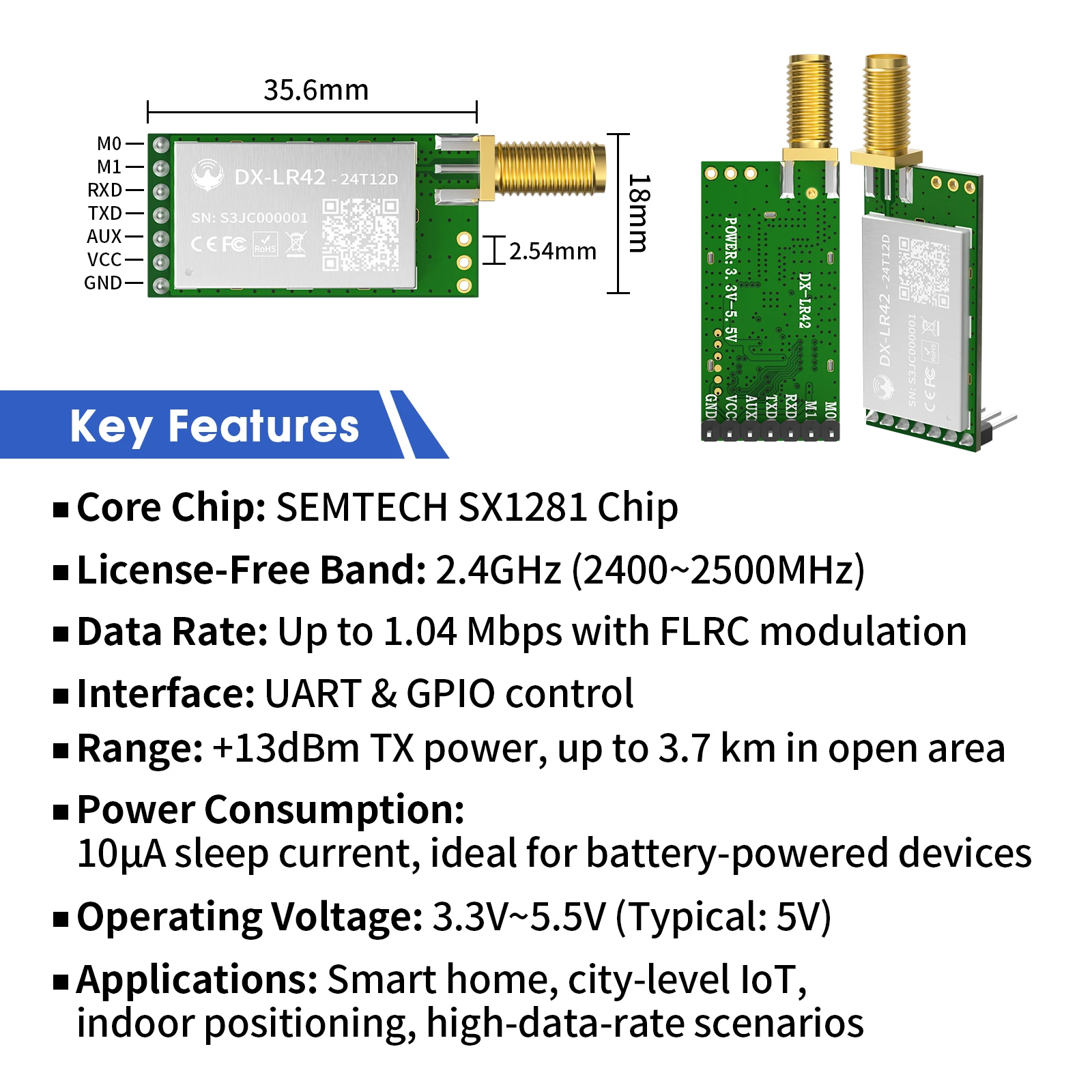 No Programming SX1281 2.4GHz L - Smart Home Module Iot recension och pris