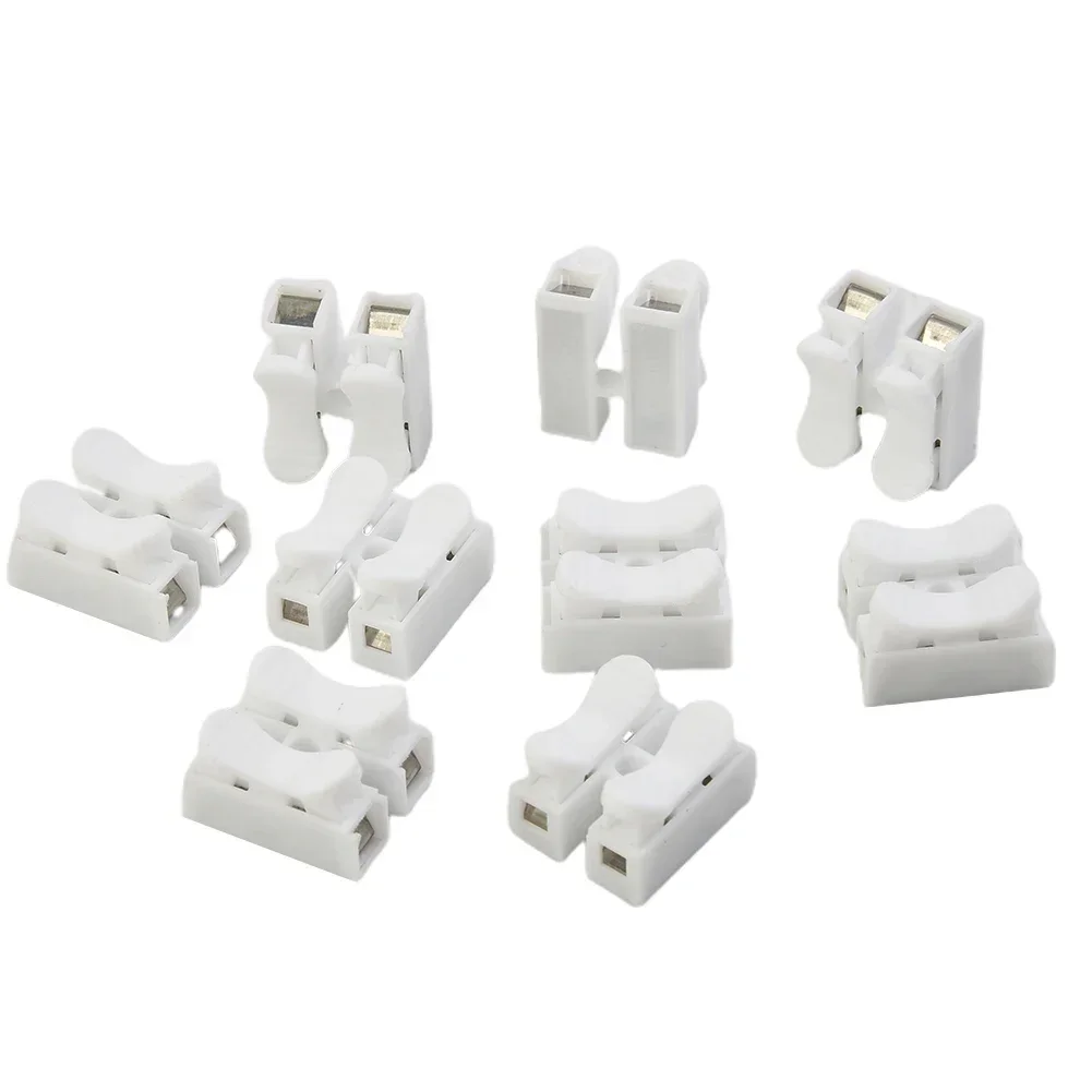 20Pcs CH2 Spring Quick Wire Connector Cable Clamp Terminal Block LED Strip Light Replace Electrical Tape Cable Clamp