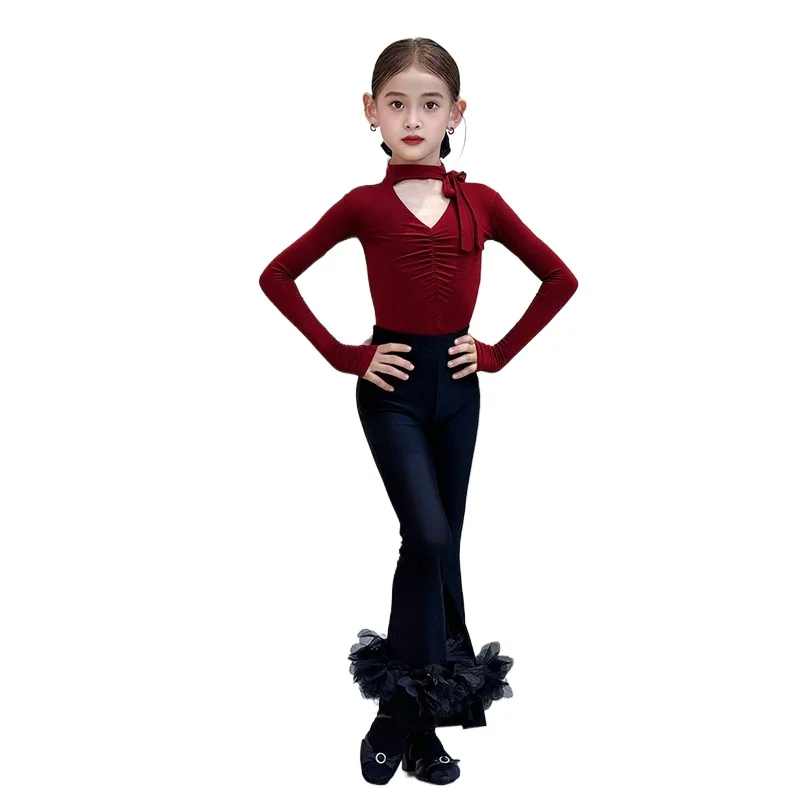 

Vestido De Baile Latino Rumba Tango Salsa Falda De Baile Para Niñas Latin American Dance Dress Girl Latin Dance Dresses Skirt