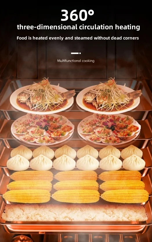 Nutribuller Commercial Kitchen Equipment 12 Tray SS304 NP Brand Baby Food & Bakery Steamer Machine for Rice Steaming