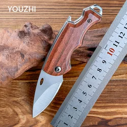 Portable EDC Folding Knife Outdoor Camping Tactical Hunting Knife Portable Pocket Blade Sharp and Durable with Bottle Opener