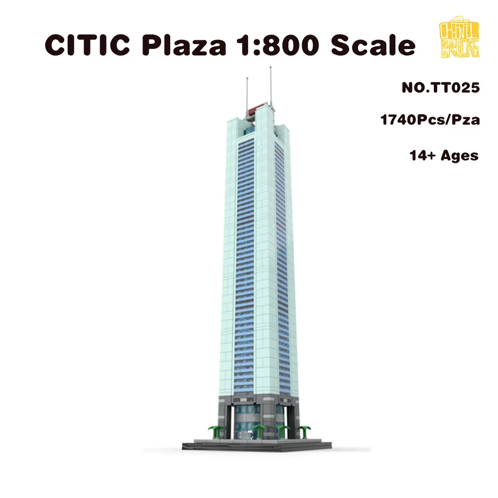 

MOC TT025 CITIC Plaza 1:800 Scale Model With PDF Drawings Building Blocks Bricks Kids DIY Toys Birthday Christmas Gifts