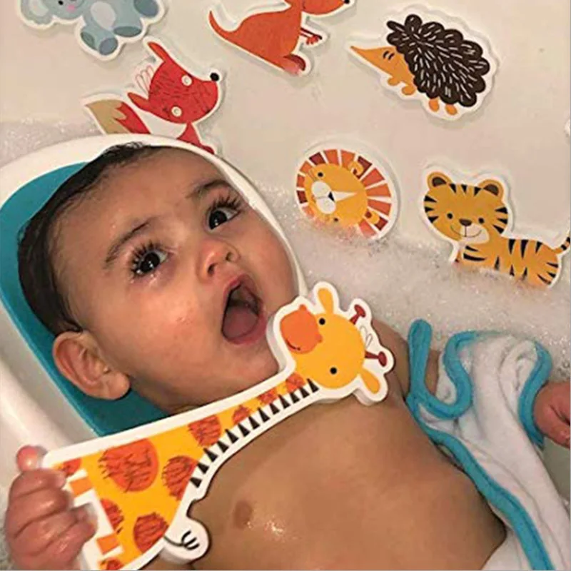 Juguete de baño para niños, juguete de seguridad de espuma EVA suave, juguetes de agua flotantes cognitivos, juguete educativo de baño para bebés, juego de animales para chico, niños y niñas