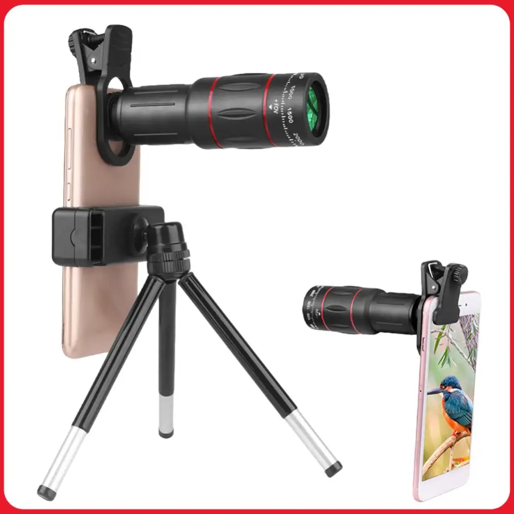 18/36/64X Telephoto Phone Lens with Tripod Zoom Cellphone Camera Lens Universal External Zoom Camera Lens for Android and iPhone