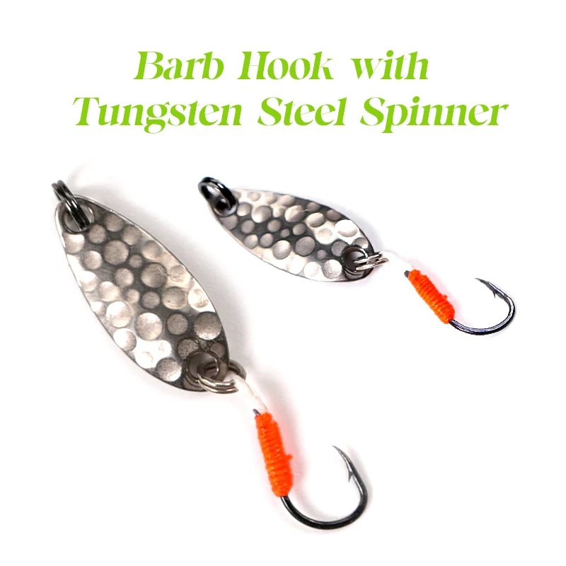 Wondersee 4pcs 3pcs Metal Spoons Metal Spinner Jig 1.8g 2.5g 3.5g 5.3g Lure Trout Chub Perch Salmon Wobbler Willow Leaf Blade