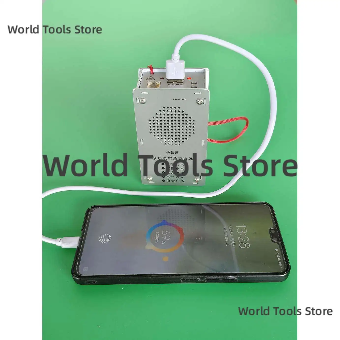 Multifunctional Hand Crank Generator Radio Flashlight USB Charging Emergency Power Supply