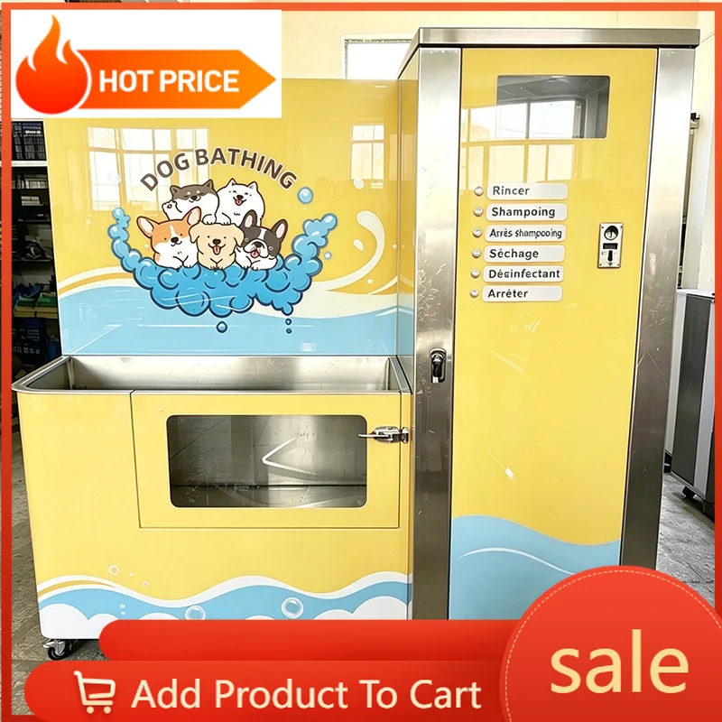 Compact Movable Pet Washing Booth Automatic Cat Dog Bathing Unit Self‑Serve Grooming For Small Pets