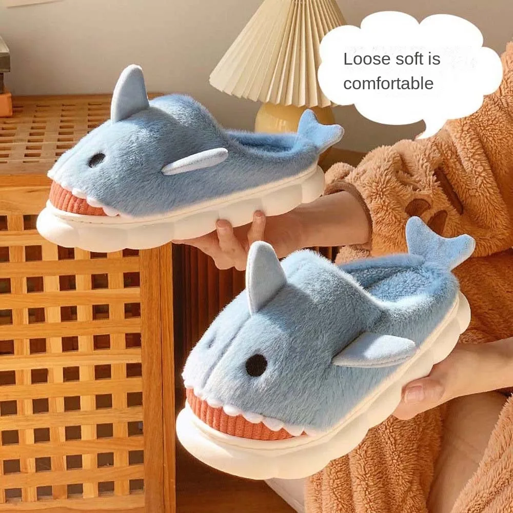 Zapatillas de tiburones nublados, zapatillas de felpa de tiburón, zapatos de invierno, mocasines deslizantes de felpa, zapatillas mullidas de invierno, animales suaves