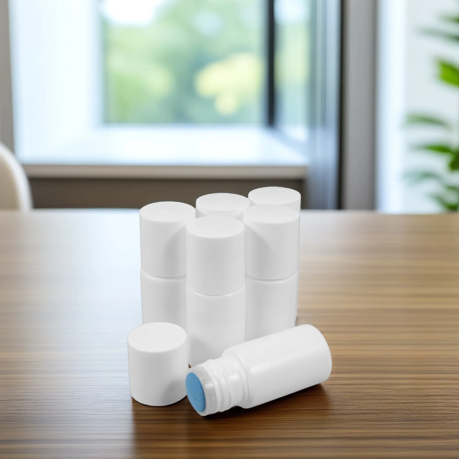 

6 Pcs Paint Bottle Empty Plastic Bottles Sponge Applicator Container Hair Oil Travel Size with Head for Liquid