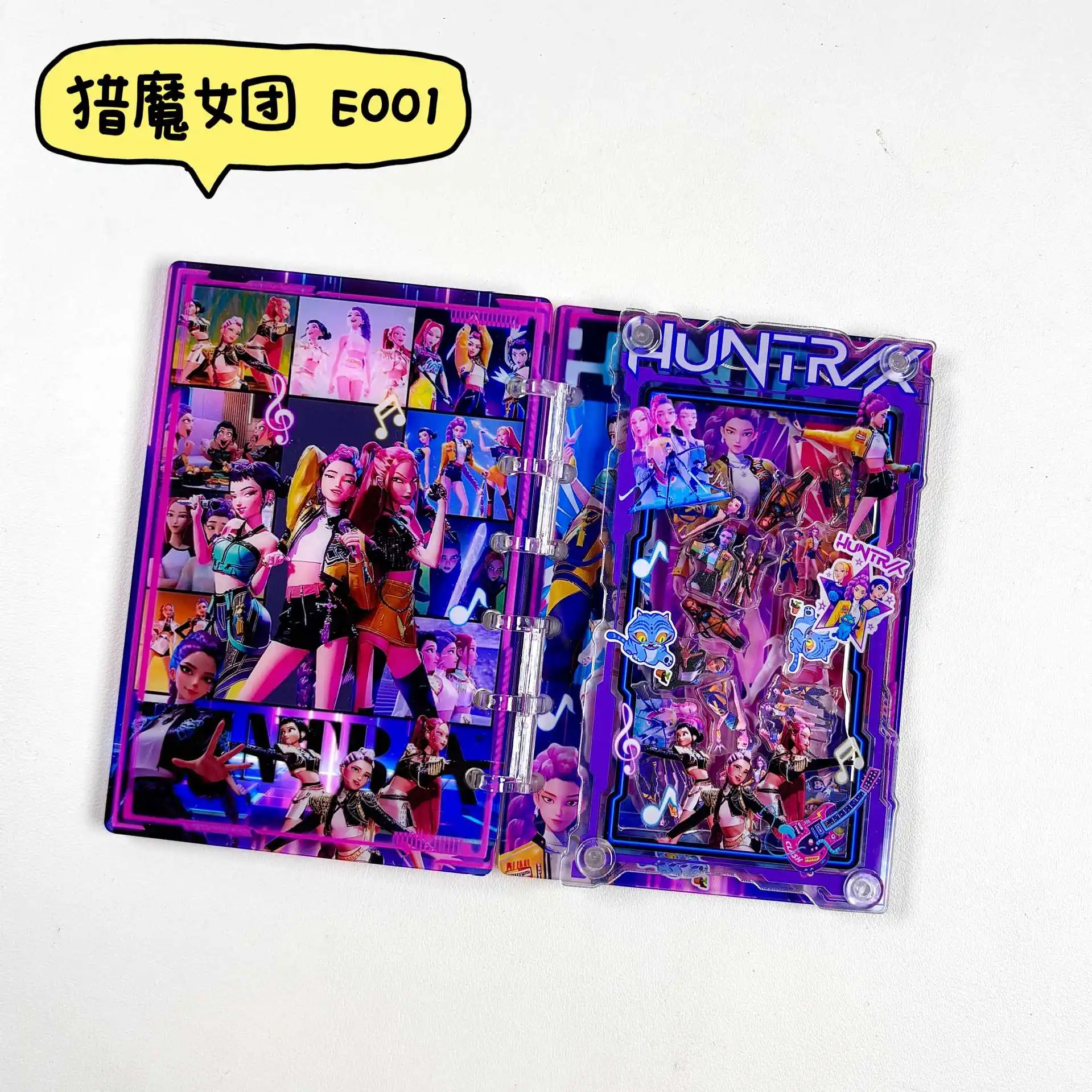 

K-Pop A7 Shake Acrylic Notebook Demon Hunters DIY HUNTR/X Acrylic Notepad Rumi Mira Zoey Saja Popular Exquisite Loose Leaf Book
