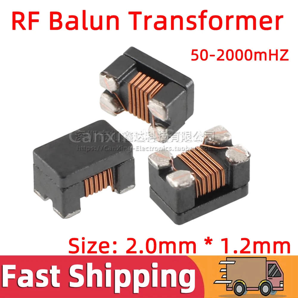 5pcs SMD 0805 SMT RF Signal Balun Transformer Frequency 50MHz-2000MHz 1:1 Balanced Transformer BW21S7511B02TF