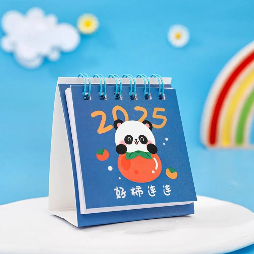 Creative Fruit 2025 Calendar Cute Agenda Organizer Fruit Text Calendar Mini Schedule Planner Mini Desktop Calendar Student
