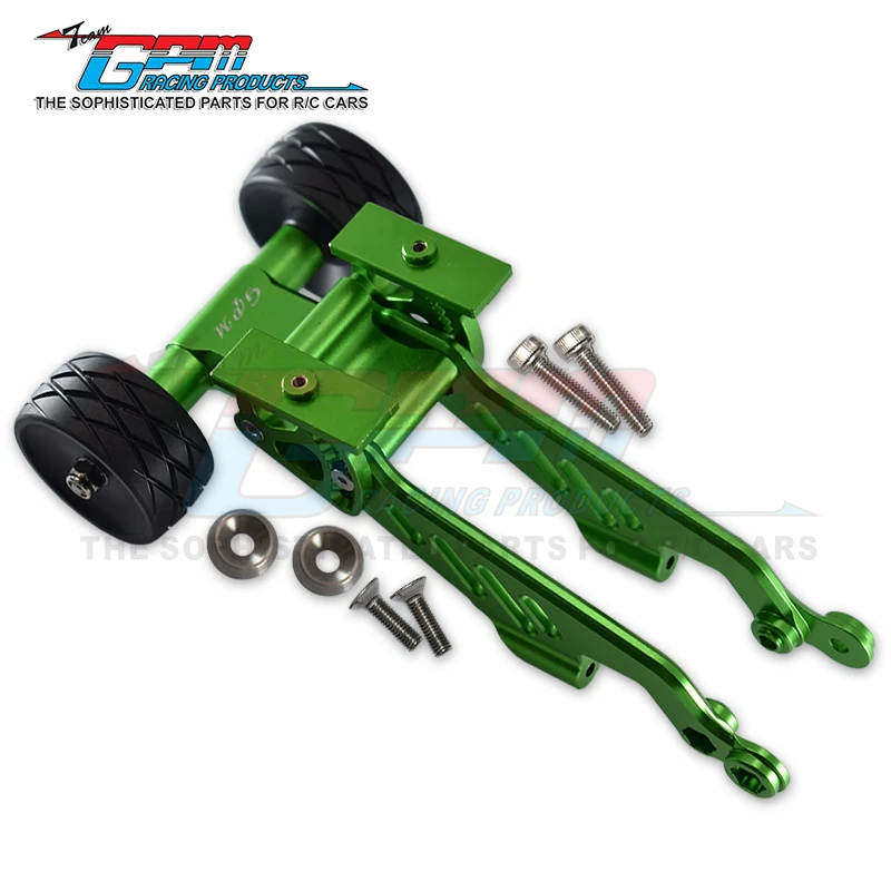 Rueda trasera de aluminio GPM con soporte de ala para ARRMA 1/8 Outcast 6S Typhon Kraton