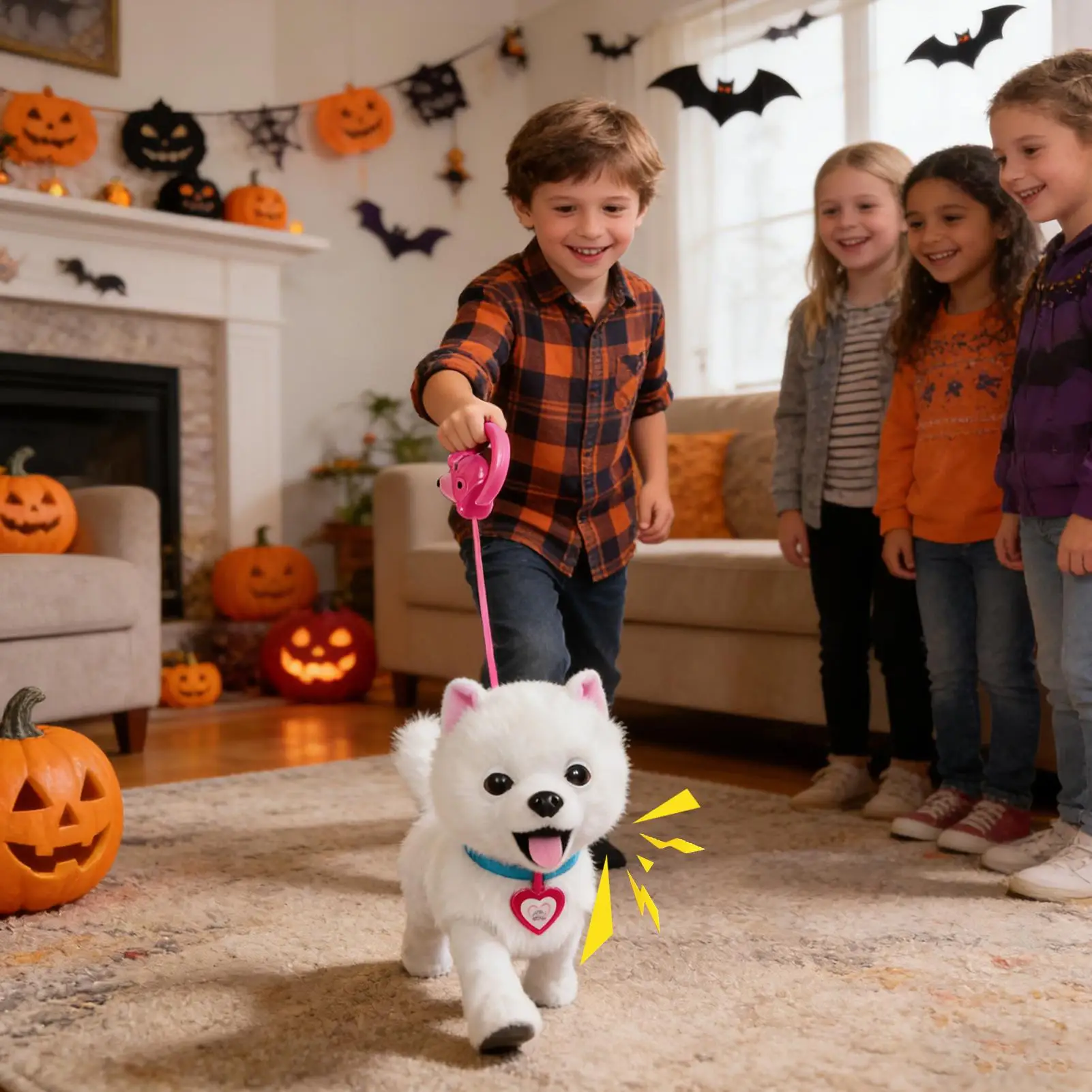 Electronic Toy Dog Soothing Interactive Singing Barking Electric Dog for Kids for Boys Girls Teens Children Living Room Bedroom