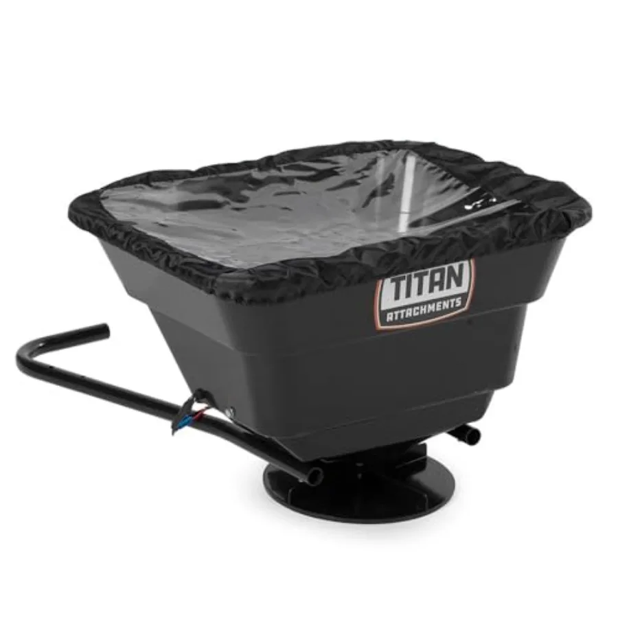 Esparcidor de 12 Voltios para ATV/UTV, Capacidad de 80 LB, con Cubierta Impermeable para Césped y Jardín, Montaje Frontal o Trasero en ATV/UTV/Vehículo Utilitario