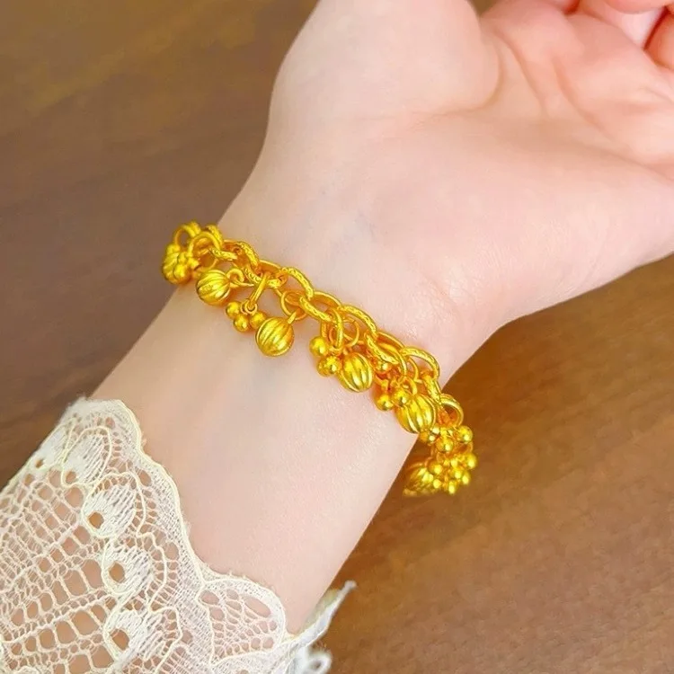 

Женский фруктовый экзотический браслет из 24-каратного золота AU999 | Персидское переплетение свиданий с ручными зубчатыми листьями, идеально подходящее для тематических мероприятий.