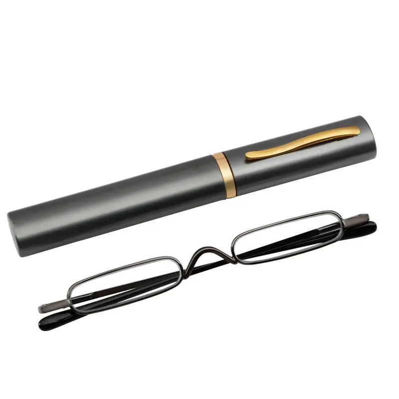 Mini Presbyopia Eyeglasses Portable Folding Mini Pen Reading Glasses Men Women Foldable Light Small Presbyopia Eyeglasses