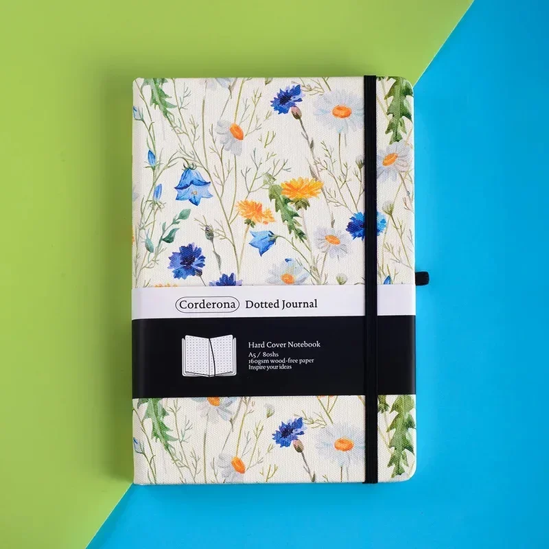 New Corderona Floral Bullet Dotted Journal 160gsm Thick Paper Elastic Band A5 Hard Cover Notebook - view 2