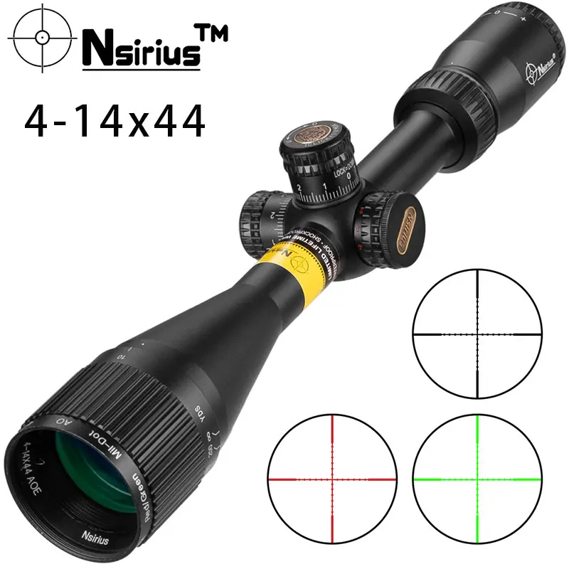 

Nsirius 4-14X44 Aoe Optics Rood Groen Verlichte Mil Dot Richtkijker Precisie Jacht Scope Air Rifle Scope Outdoor