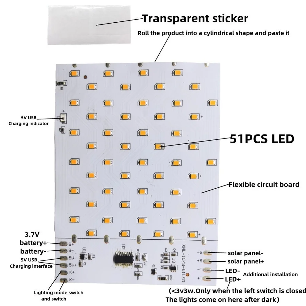 

Sustainable Energy Use Solar Controller 51LED Flame PCB Solar Flame PCBA Solar Panel Compatible Flexible Circuit Board