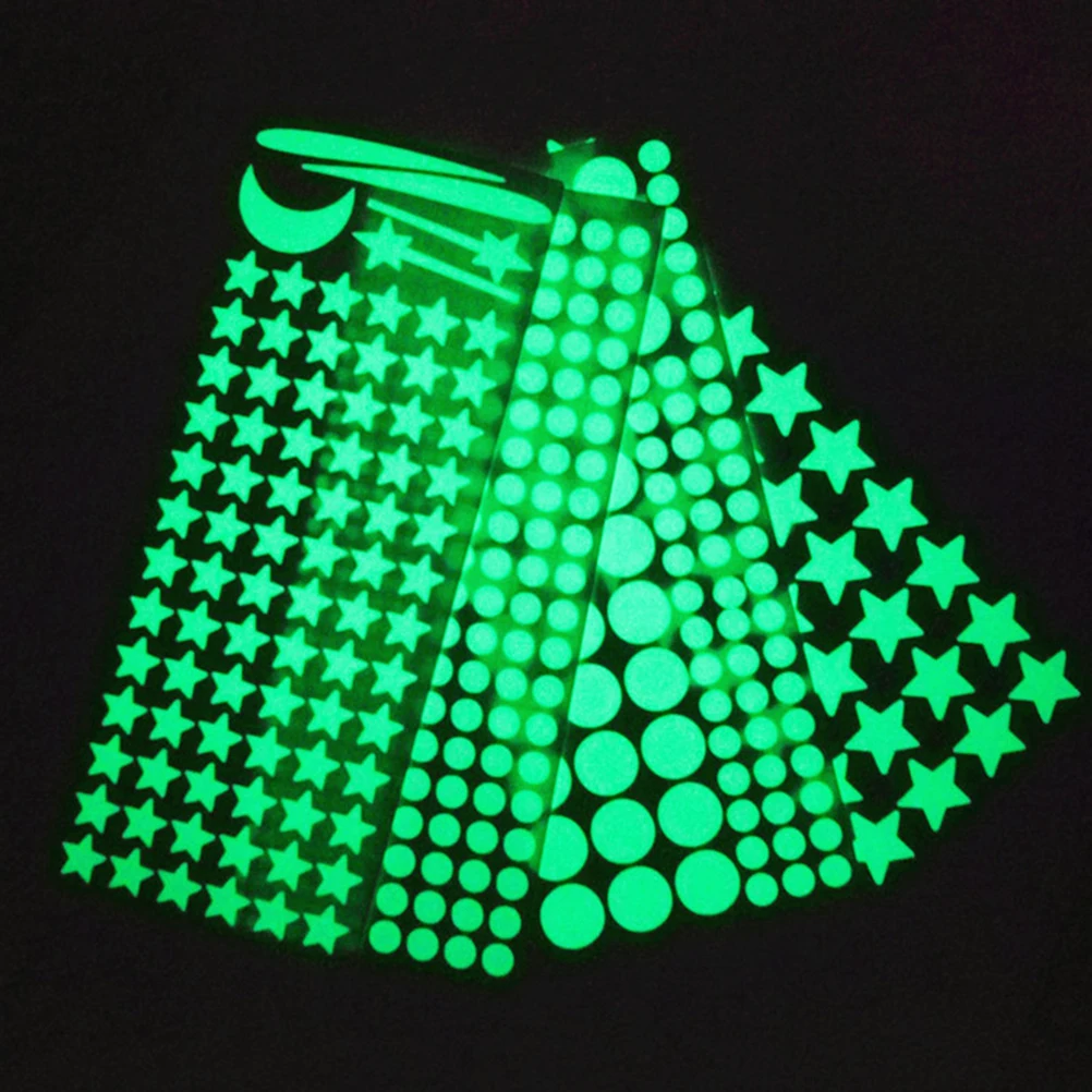 

637Pcs Star Wall Stickers PVC Decorative Lighting Romantic Night for Kids Bedroom Room Wall Sticker