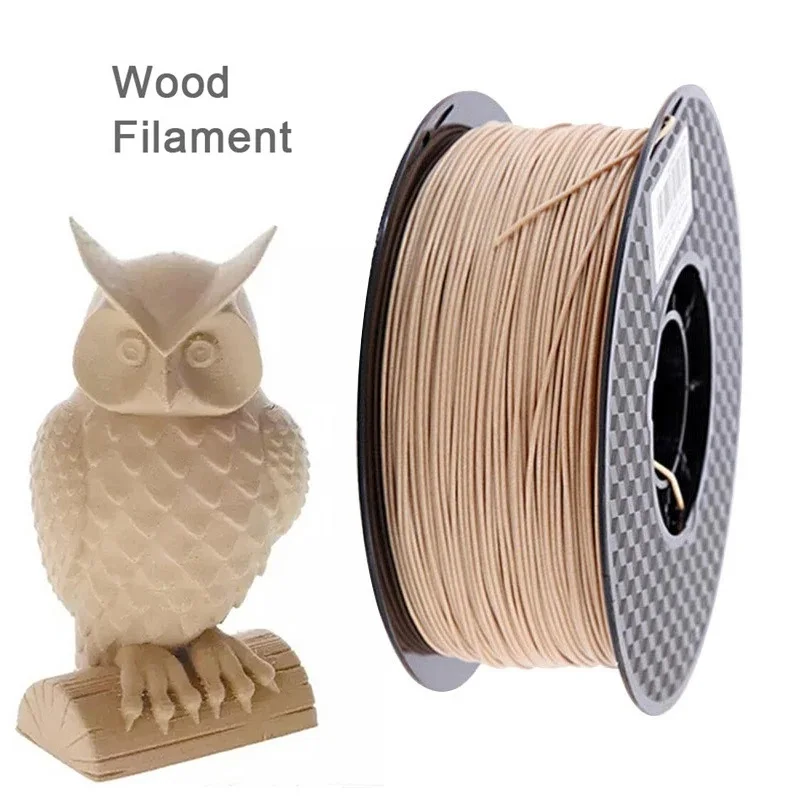 Filamento de madera para impresora 3D, filamento de madera PLA de 1,75mm, 1KG, materiales de impresión 3D, Filamento de plástico de 250G, Filamento de madera