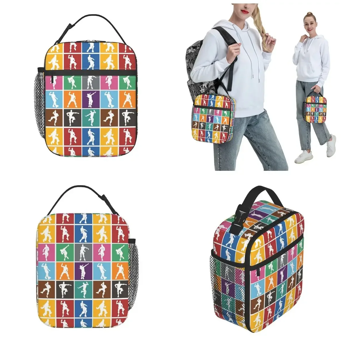 Fortnited Battle Royale Victory Dance Accessories Insulated Lunch Tote Bag Food Storage Bag Leakproof Cooler Thermal Lunch Box