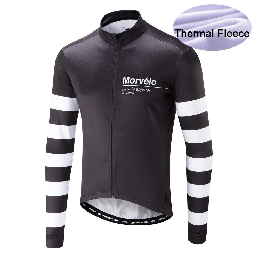 Morvelo Winter Thermal Fleece Cycling Jersey Ropa Ciclismo Mtb Long Sleeve Bike Wear Clothing Maillot Biciclet For Men