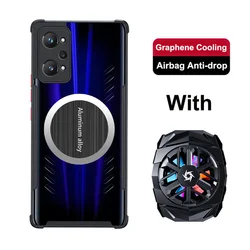 For OPPO Realme GT Neo 2 Case Realme GT2 5G Graphene Back Cover For OPPO Realme GT Neo2 6 GTNeo2 Thermal Game Magnetic Cooling