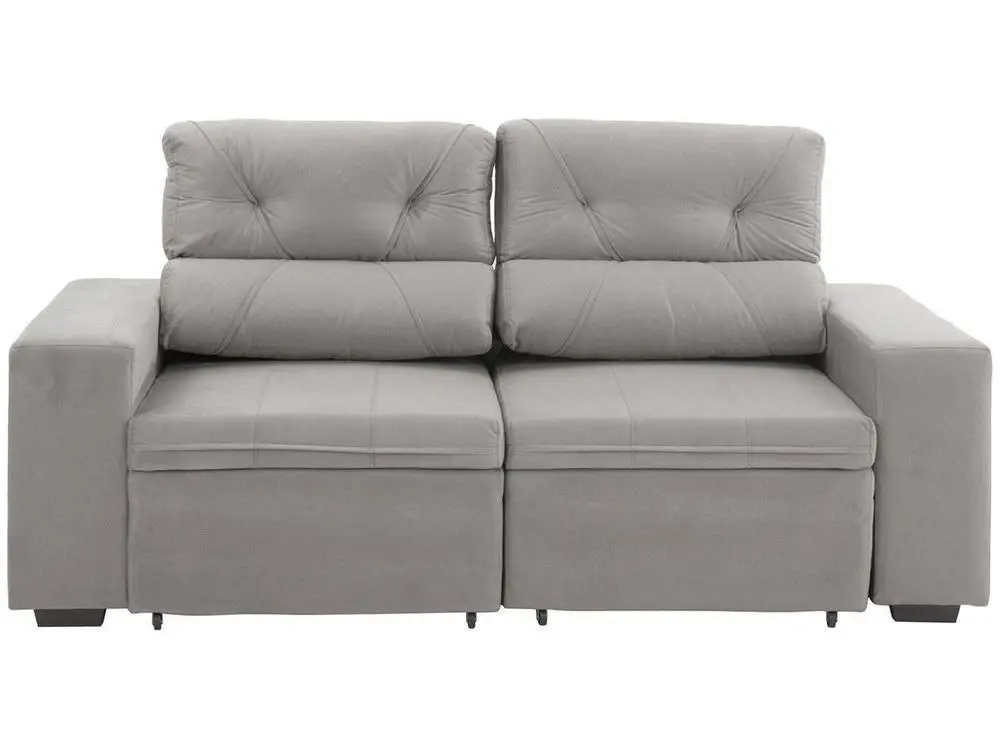 3 Places Suede Recliner Retractable Sofa