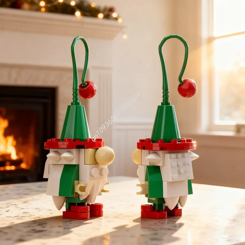 

Набор строительных блоков MOC «Эльфы Санты», 183 детали, конструктор, идея для рождественского подарка, развивающая игрушка, кирпичики для детей, на день рождения