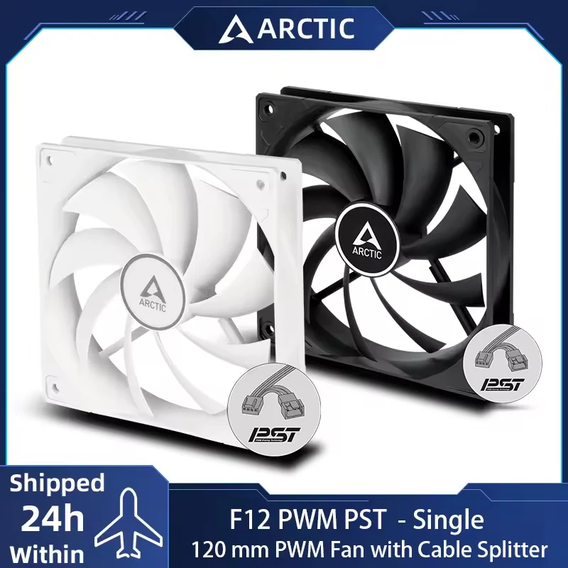 ARCTIC F12 PWM PST 120 mm Lüfter, PC-Gehäuselüfter mit PWM-Sharing-Technologie (PST), leiser Motor, Computer, Lüftergeschwindigkeit: 230–1350 U/min