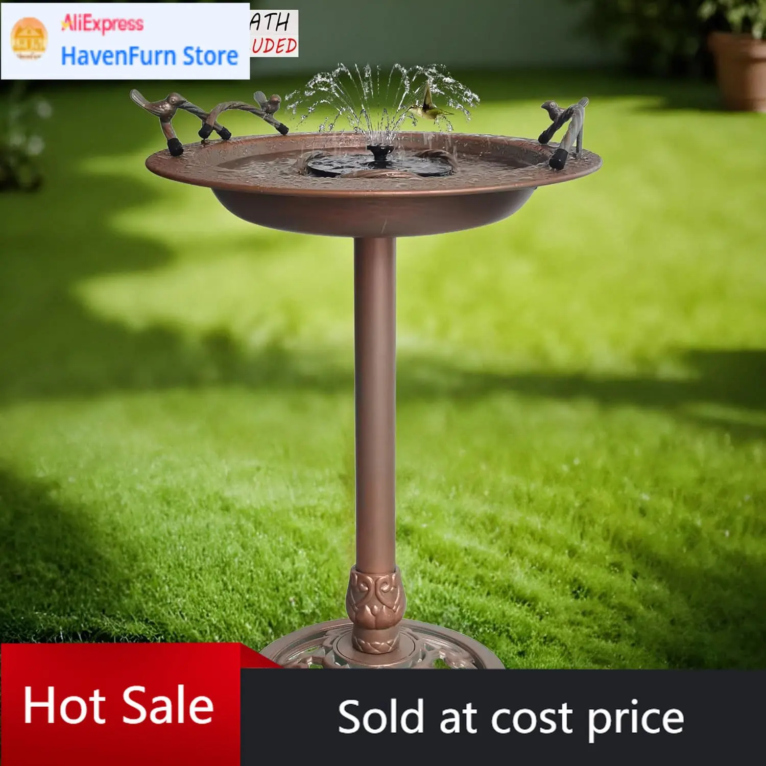 

Activity priceIron Birdbath 285 Inch Height Outdoor Water Feature Bird Feeding Bowl Yard Patio Lawn Garden Decor