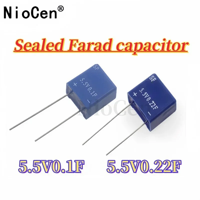 

（2pcs）5.5V0.22F 5.5V0.1F Sealed Farad Capacitor/Supercapacitors