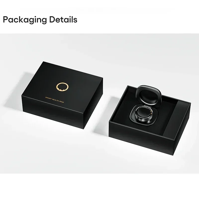 J-Style 2301A Wholesale Smart Health Ring Fashion Custom Black Android Smart Couple Ring 316 Stainless Steel