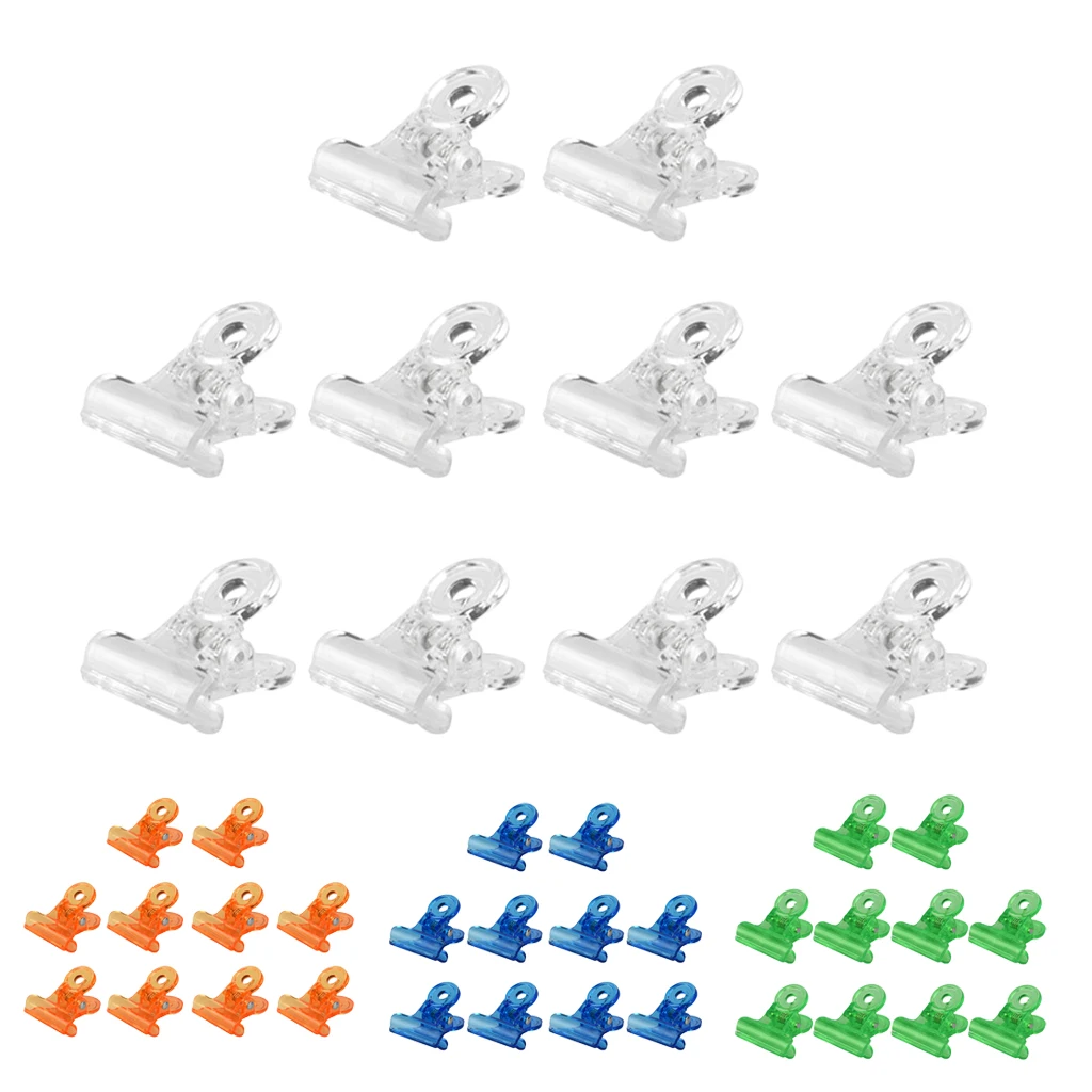 Lot de 10 clips pour dissolvant de vernis à ongles acrylique, réutilisables, ronds