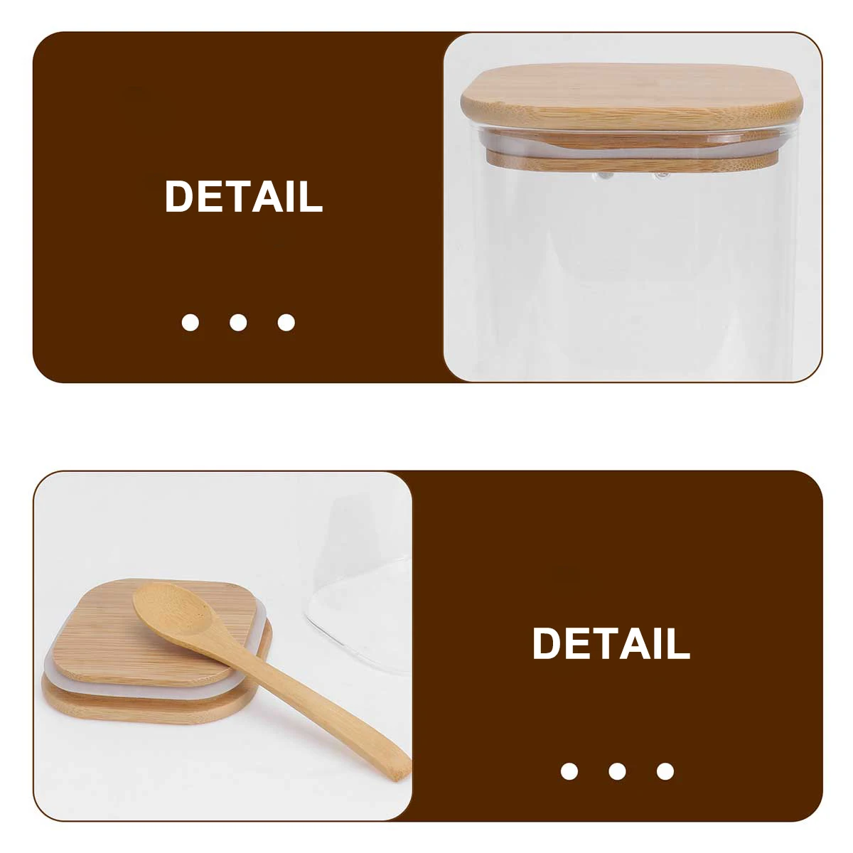 

Coffee Bean Storage Jars Sealed Glass Containers Spoon Kitchen Food Snacks Ingredients Long Use Easy Clean Household Storage