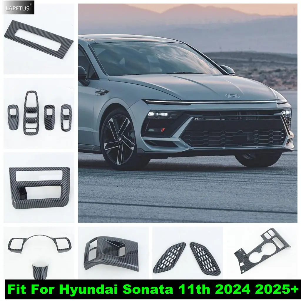 

Car Dashboard Air AC / Window Lift / Head Lights / Steering Wheel Frame Cover Trim Accessories For Hyundai Sonata 11th 2024 2025
