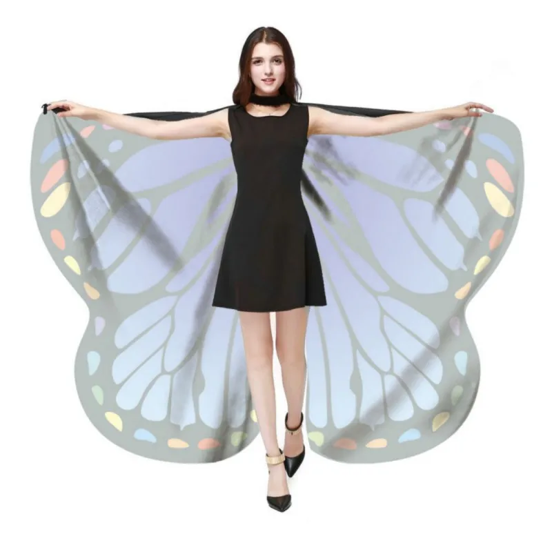 Mulheres Butterfly Cape Shawl, Halloween Wear, Natal, Formatura, Festa, Decorar