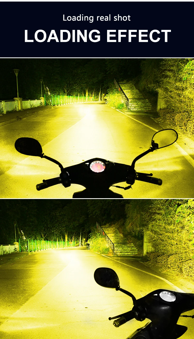 1 Stück H4 BA20D H6 LED Motorrad-Scheinwerfer CSP Zweifarbig Weiß Gelb Fern- und Abblendlicht Nebelscheinwerfer für Motorrad Roller Tagfahrlicht – Detail 10
