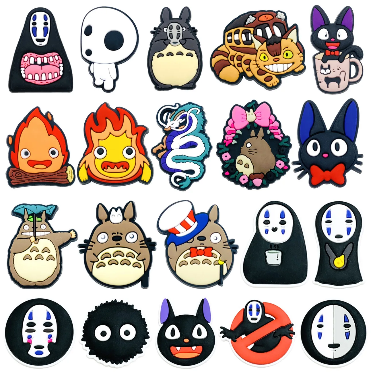 

Cute Cartoon Anime Characters Cats Holes Shoes Flower Shaped Shoe Buckles Personalized Soft DIY Shoe Accessories And Accessories