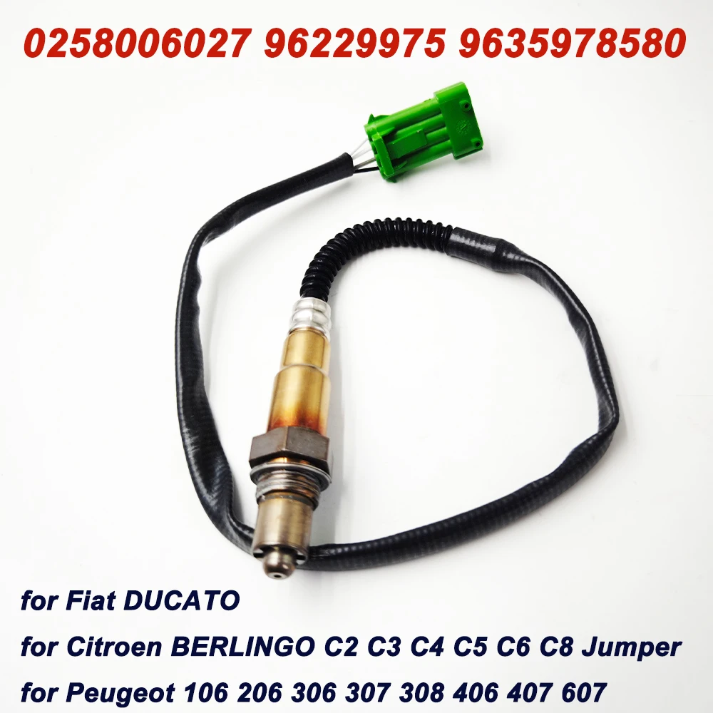 

High Quality AFR Oxygen Sensor 0258006027 96359978580 96229975 For Citroen Berlingo C2 C3 C5 C6 C8 Fiat Ducato Peugeot Renault