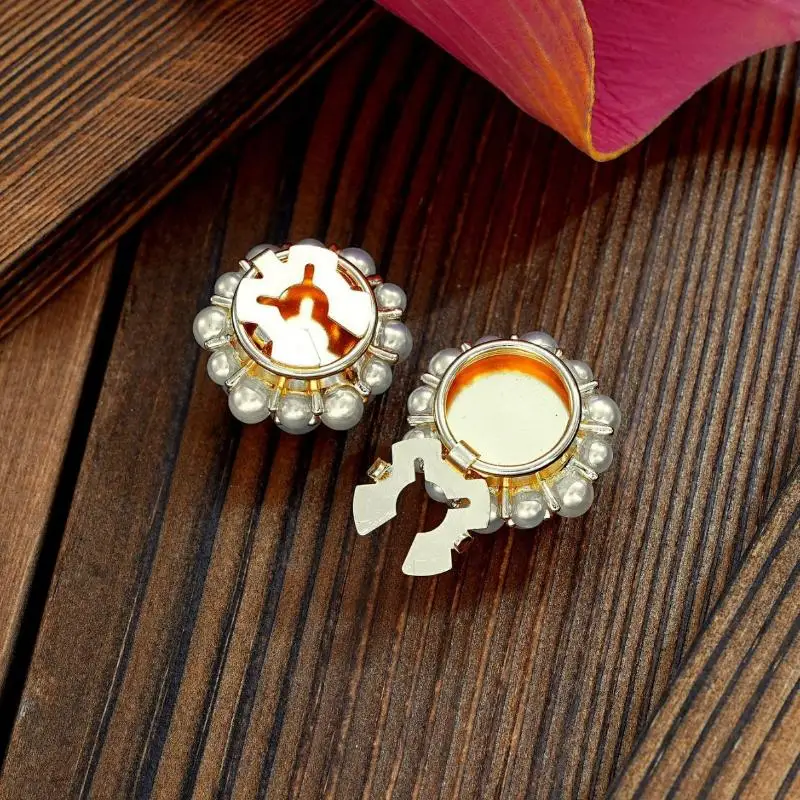 1PC Pearl Cufflinks Button Cover Fashion Clothing Decoration Cute Sleeve Button Clip Women Luxury Cuff Link