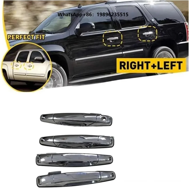 1Set Front/Rear Left/Right ABS Material Chrome Finish Exterior Door Handle for GMC 2007-2013 OE 15915619,15915620,15915147