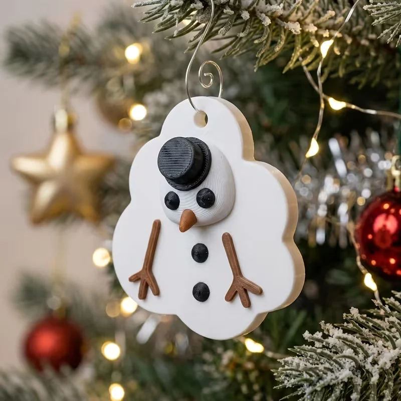 1/2 Pcs Melting Snowman Pendant, Creative Christmas Tree Ornament Fun Desktop Art Piece, Creative Keychain Accessory