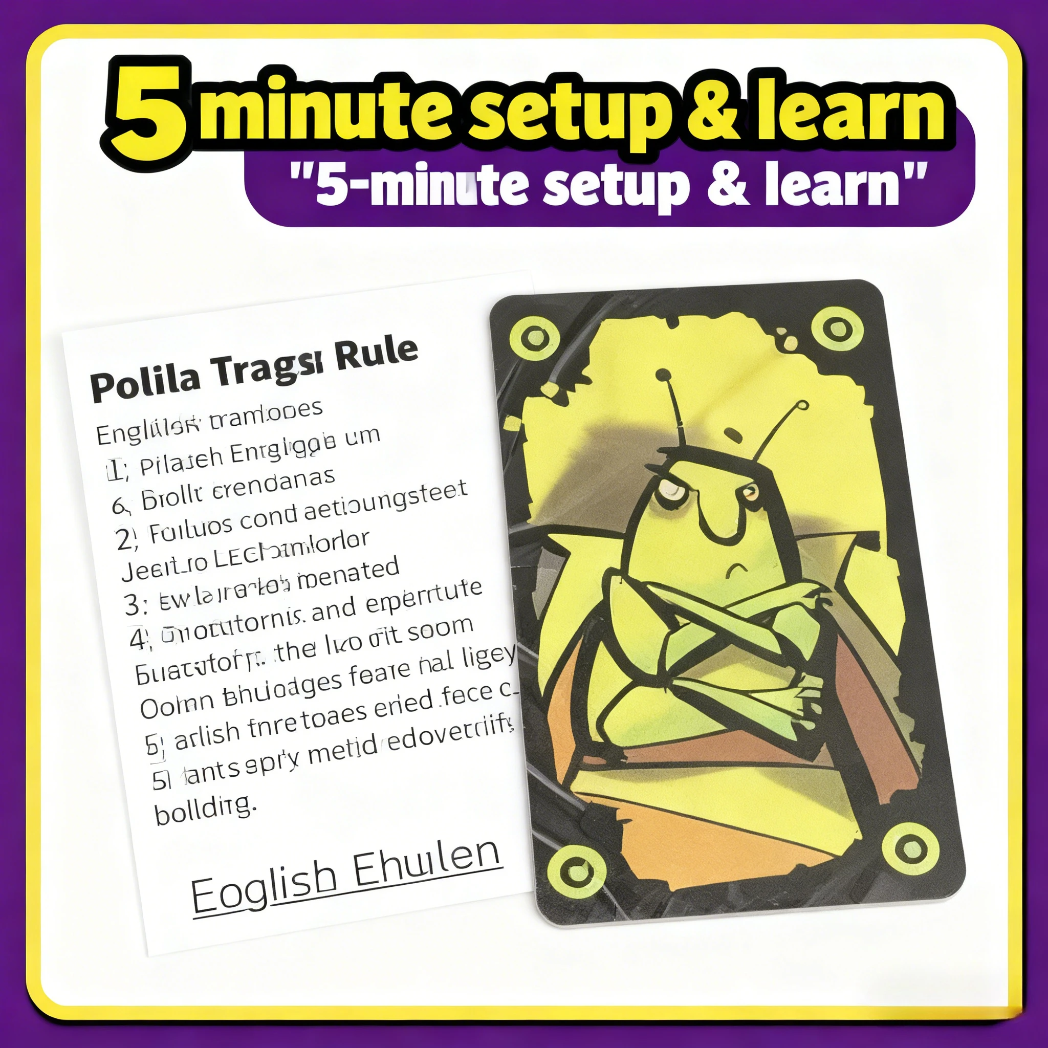 لعبة ببطاقات بوليلا ترامبوسا الإسبانية، سطح لوح عثة الغش صديق للعائلة، بطاقات استراتيجية ممتعة للبالغين والأطفال للعب الحفلات